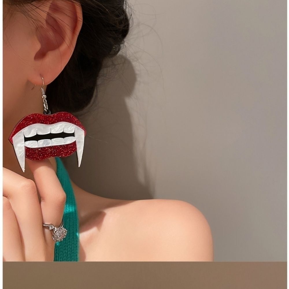 New VAMPIRE STATEMENT  HALLOWEEN EARRINGS - Picture 2 of 6
